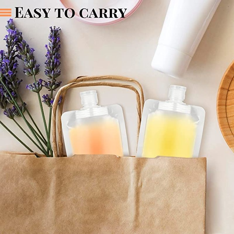 10Pcs Travel Hervulbare Clamshell Verpakking Zak, Lege Squeeze Plastic Stand Up Tuit Zakje Voor Lotion Shampoo Opslag Container
