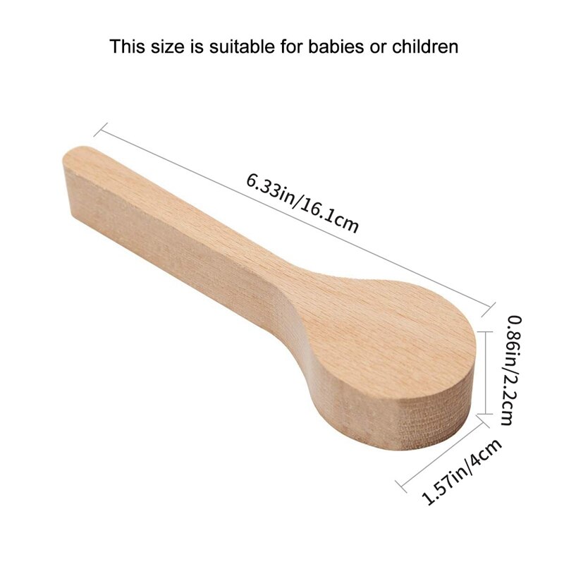 2 sztuk rzeźbione w drewnie łyżka puste zestaw drewna bukowego i orzech niedokończone drewniany strugania rzeźba zestaw dla początkujących Whitteler