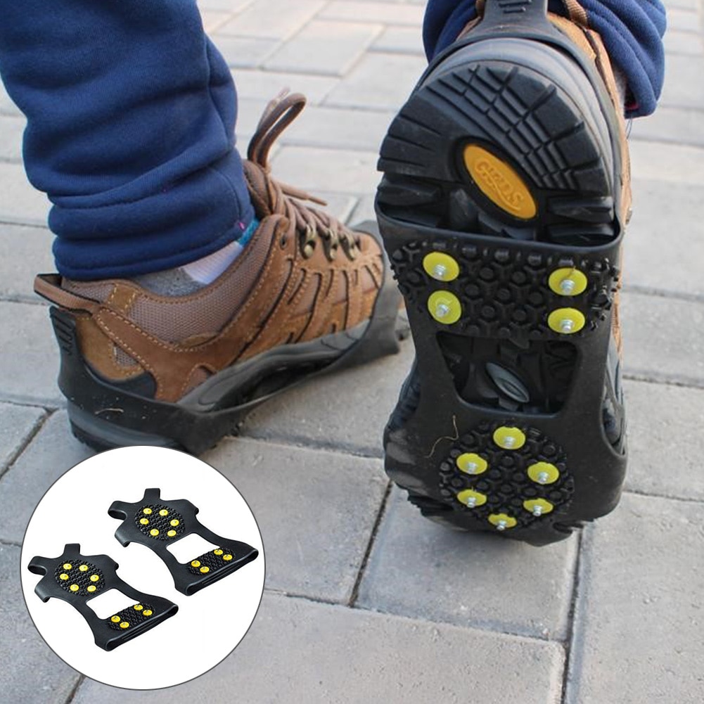 1 Paar 10 Studs Anti-Slip Ice Gripper Spike Winter Klimmen Anti-Slip Sneeuw Spikes Grips Cleats Over schoenen Covers Stijgijzers