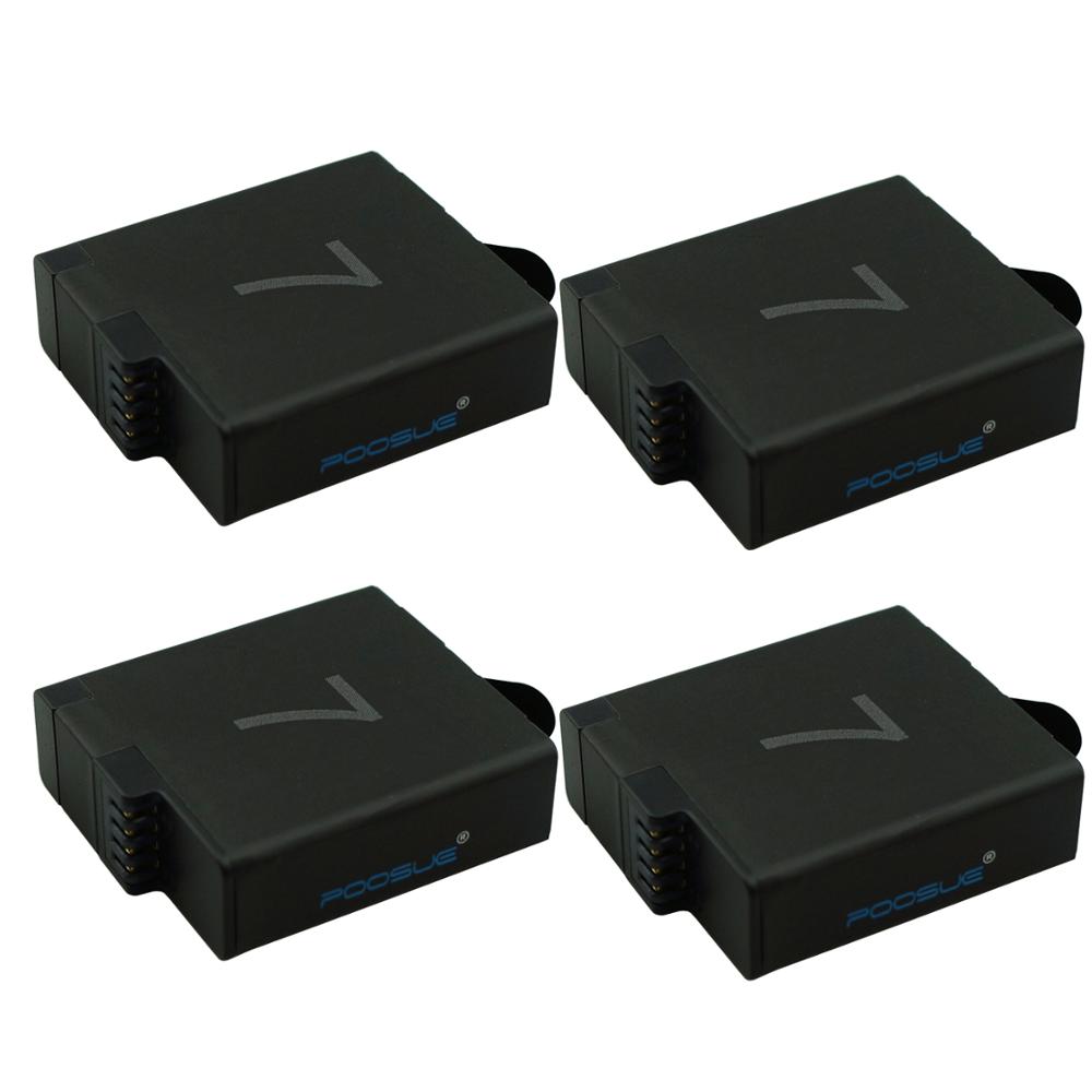 Cargador de cámara USB de 3 puertos HERO 8 accesorios para gopro 5 batería go pro hero 5 batería para gopro hero 6 hero 7 black edition: 4 batteries