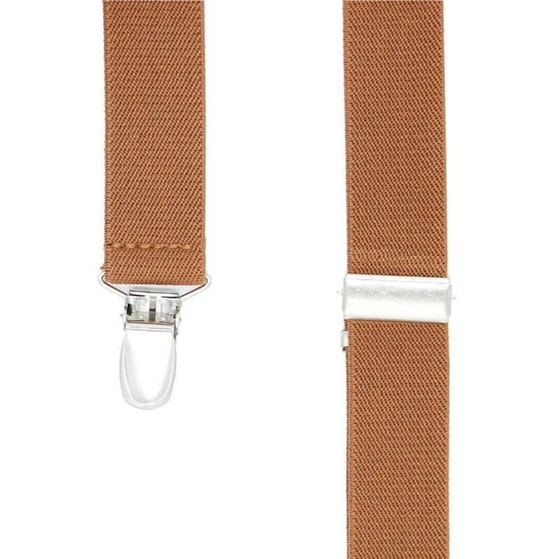 Fan shape leather solid kids event party suspender bow tie set adjustable 2.5cm width kraft paper packed baby