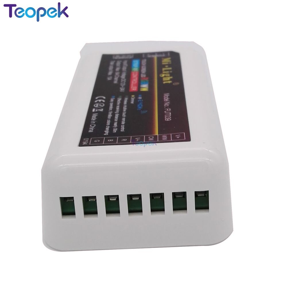 Mi.Boxer RGB CCT LED Controller (RGB+Cool White+Warm White) DC12-24V 2Ax5CH FUT039 + 2.4G RF Wireless 4-Zone Touch Remote