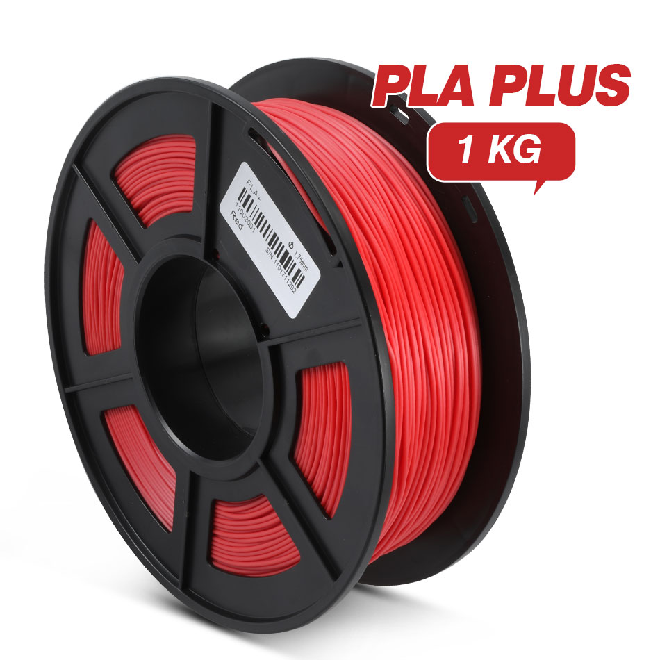 1.75mm PLA /PLA Plus 3D Printer Filament For FDM 3D Printer 1KG With Spool 100% No Bubble Non-toxic PLA /PLA+ Filament: PLA PLUS Red