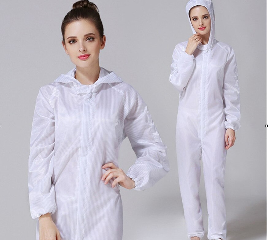Reusable PPE Suit Coveralls Protective Suit Factory Anti Dust Hazmat Suit Clothing Outdoor Hospital Anti Virus Safety Clothing: White / L