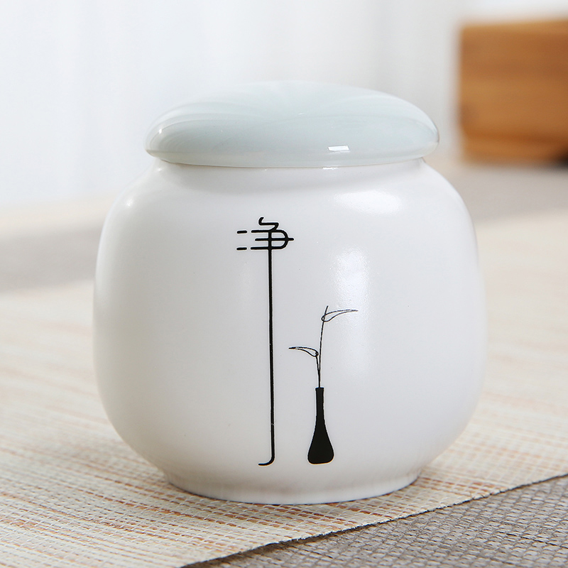 Retro Keramische Mini Thee Blikjes Thee Set Thee Verzegelde Blikken Gedroogd Fruit Collectie Moet Reizen Reizen Draagbare Verzegelde Opslagtank: B