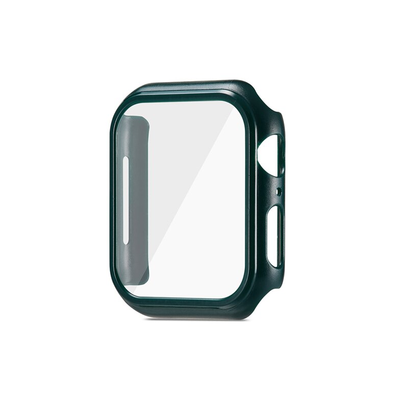 For apple watch matt etui beskyttelse pc beskytter deksel coque for iwatch 44 mm 42mm 38 40mm 2 3 4 5 tilbehør: Matt grønn / 40mm