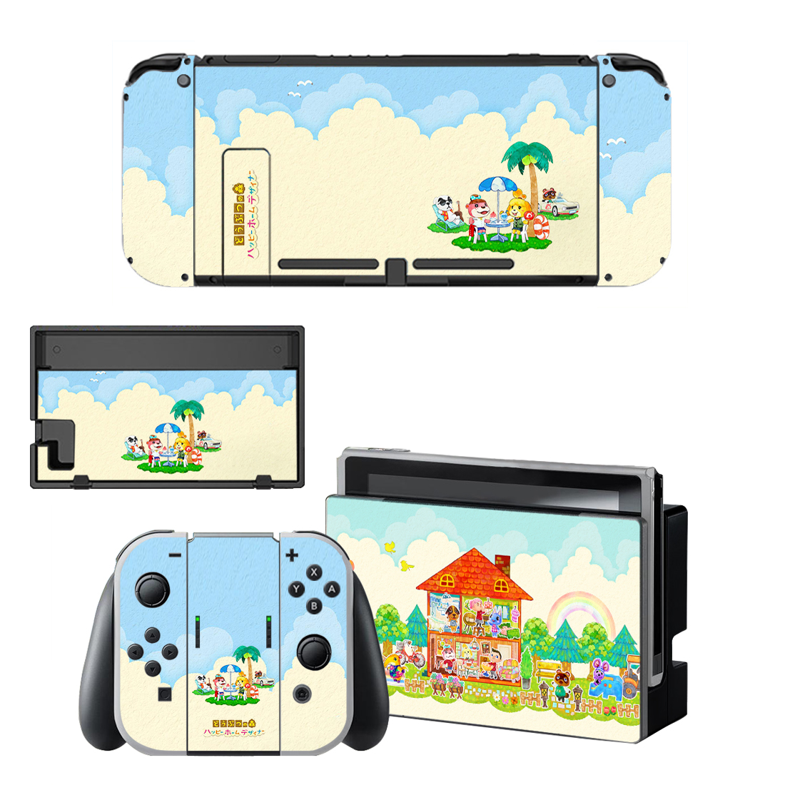 Película protectora decorativa de vinilo estilo Cool Animal Crossing para Nintendo Switch NS consola NX y pegatinas de juego de cubierta completa Joy-con: BYSNS0047