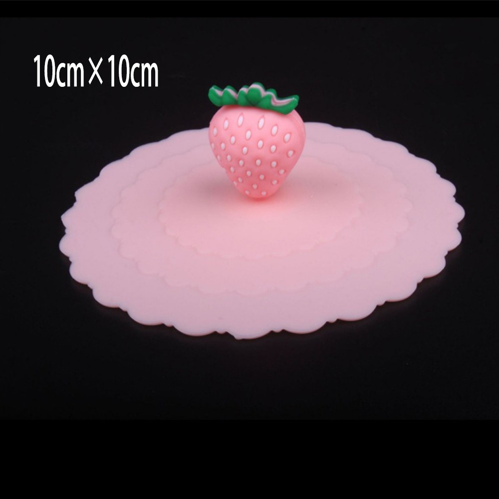 1Pc Silicone Anti-Stofafzuiging Mok Cup Cover Cartoon Fruit Thee Koffie Deksel Cap Verjaardagsfeestje Keuken eetkamer Decoratie: 5