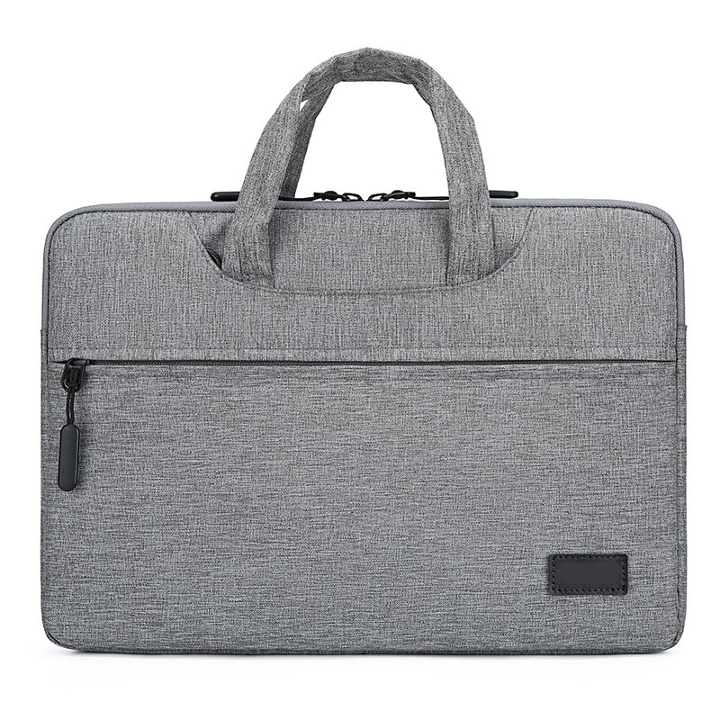 AOTTLA Handbag 16 Inch Laptop Bag Large Capacity Men's Briefcase Classic Solid Color Women's Shoulder Bag Leisure Crossbody Bags: Gray Small