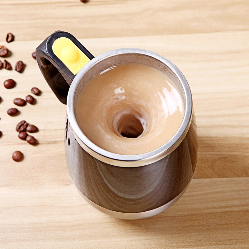 Taza auto agitadora creativa de acero inoxidable, taza agitadora magnetizada, taza de café mezcladora automática de leche, tazas de café antiquemaduras