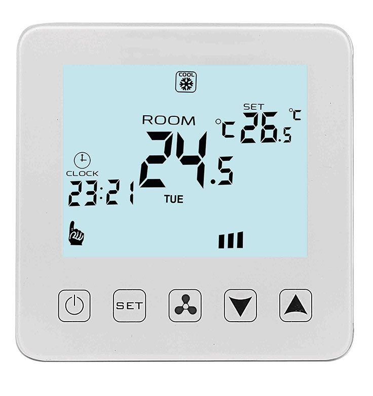 Hessway 2p 4 pipeheat kyltemperatur termostatkontrollbrytare för fläktkonvektorenhet: W08ac-4