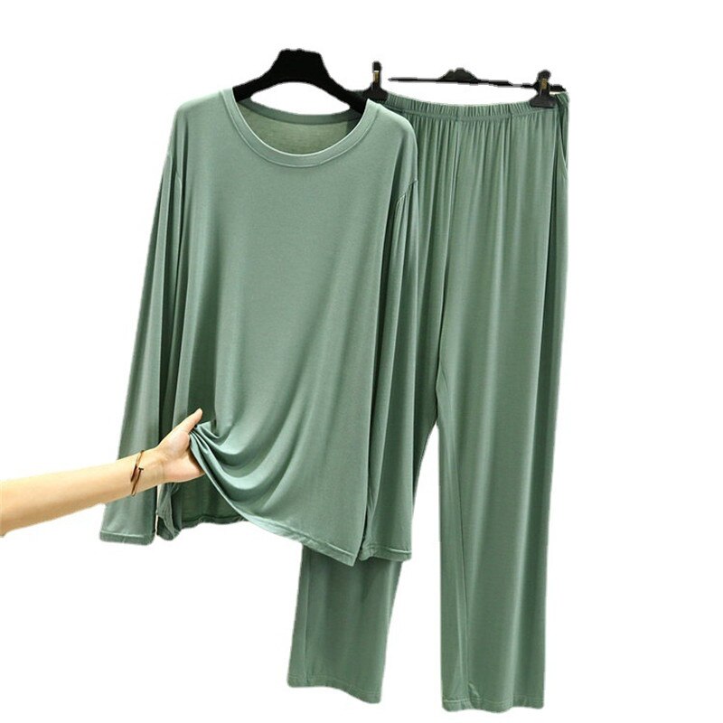 Pijamas modales de manga larga para hombre, ropa de dormir de talla grande 5XL 6XL, para el hogar, primavera y verano, 2022
