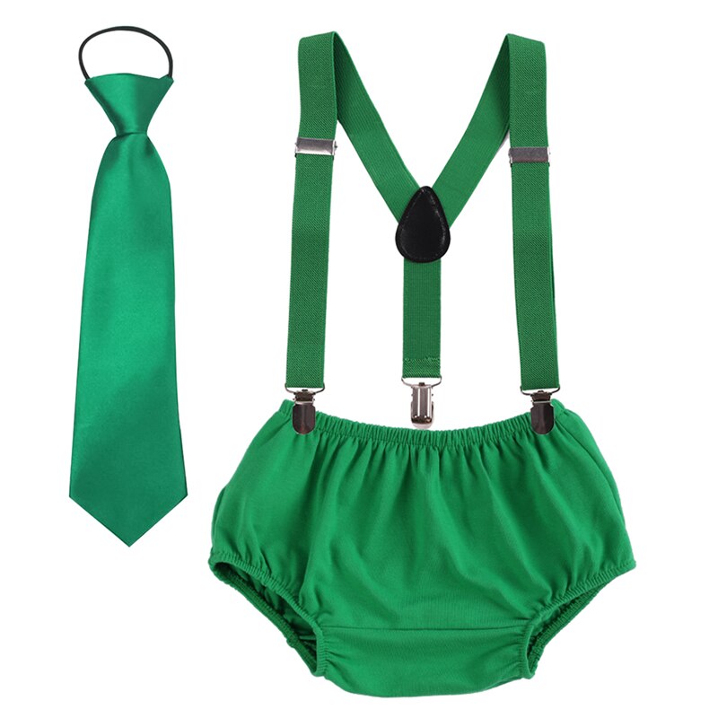 Vêtements pour bébé garçon et fille, tenue de fête d'anniversaire, short à bretelles et cravate, mignon, 3 pièces, pour séance Photo