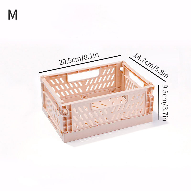 Table Top Folding Storage Basket Stackable Makeup Jewellery Toys Box Cosmetic Container Desktop Holder Crate Folding Box Basket: MULTI
