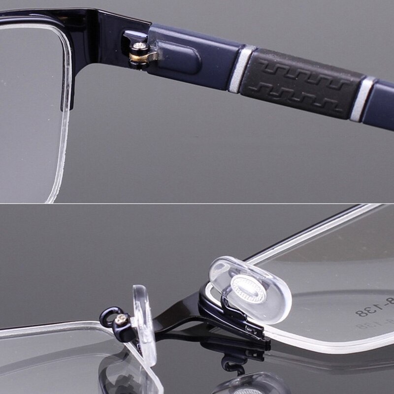 Mannen Leesbril Retro Half-Frame Business Verziend Brillen Dioptrie + 0 + 1.0 + 1.5 + 2.0 + 2.5 + 3.0 + 3.5 + 4.0
