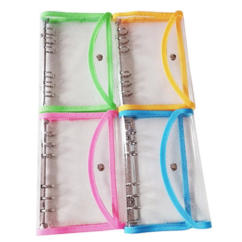 A6 Transparante Pvc Notebook Cover Losbladige Ringband Bestandsmap Handbook Scrapbook Set YLM8045