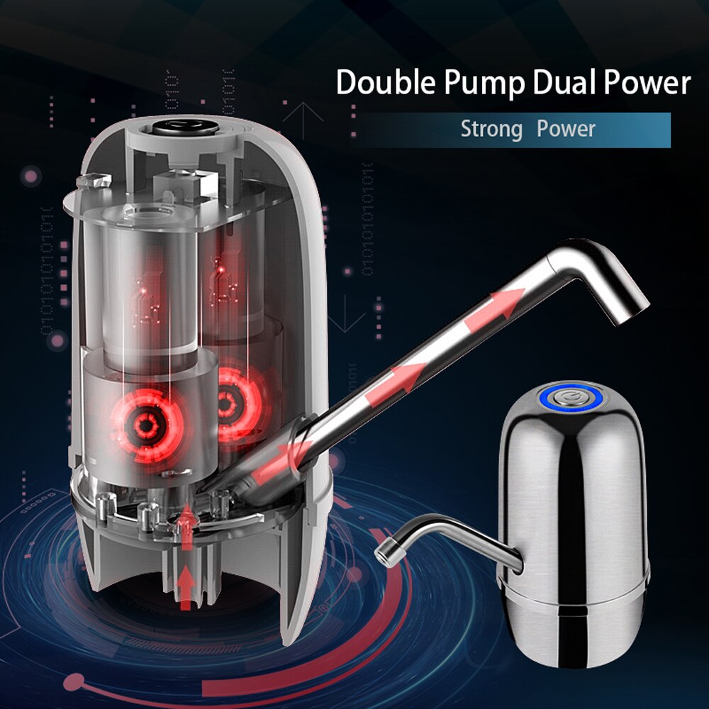 Dispensador De Agua Fria Electrico Embotellada Bottled Drinking Cold Water Dispenser Tap Electric Dual Pumps Faucet For Bottles