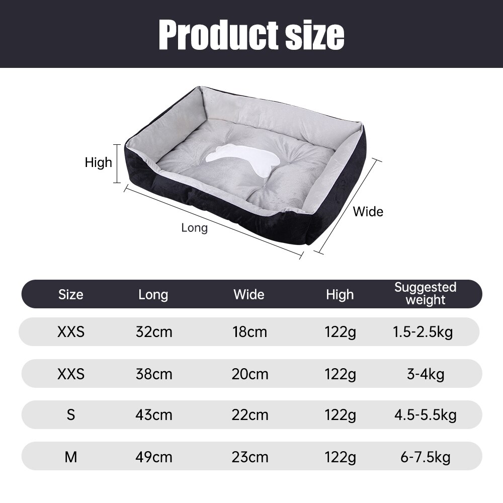 Bone Pet Bed Large House Large Dog Puppy Kennel Waterproof Cat Litter Four Seasons Nest Warm Pet Supplies Bed Linen