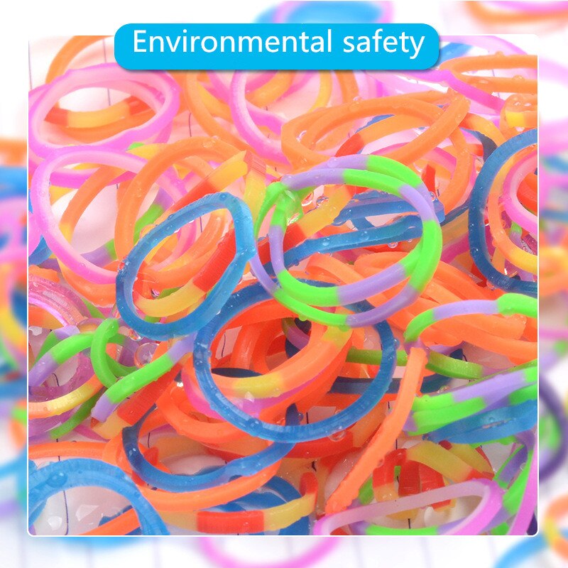 4400 stk gummibånd sæt regnbue elastik flettet armbånd hestehale fixer gør-det-selv materiale sæt håndlavet legetøj til piger