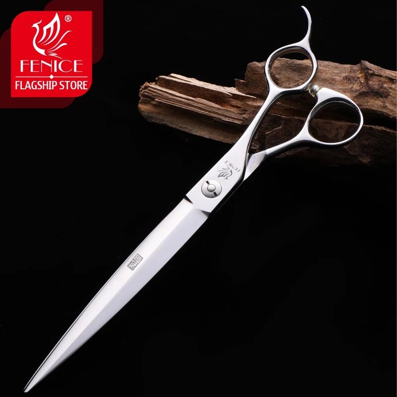 Fenice 7.25 inch Japan 440C Pet Grooming Straight Cutting Scissors Pet Groomer Accesory Japan 440C Dogs/Cats Hair Cutting Shear