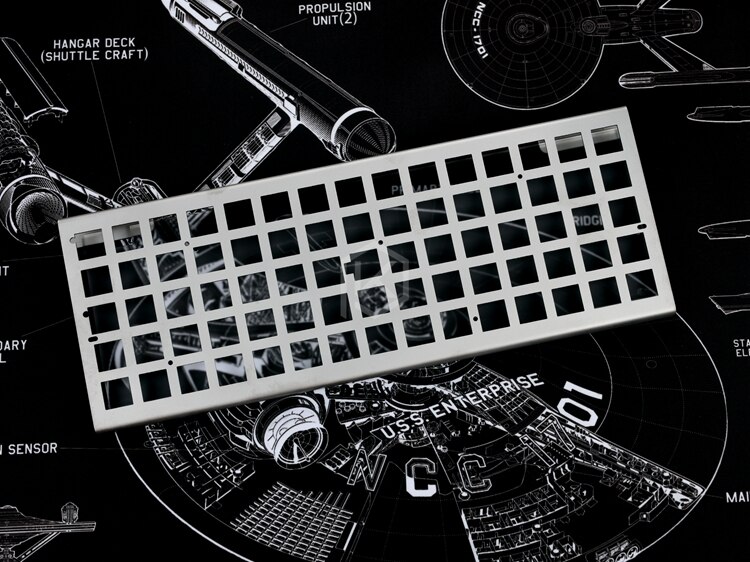 stainless steel bent case for xd75re xd75 xd75am 60% custom keyboard acrylic panels acrylic diffuser