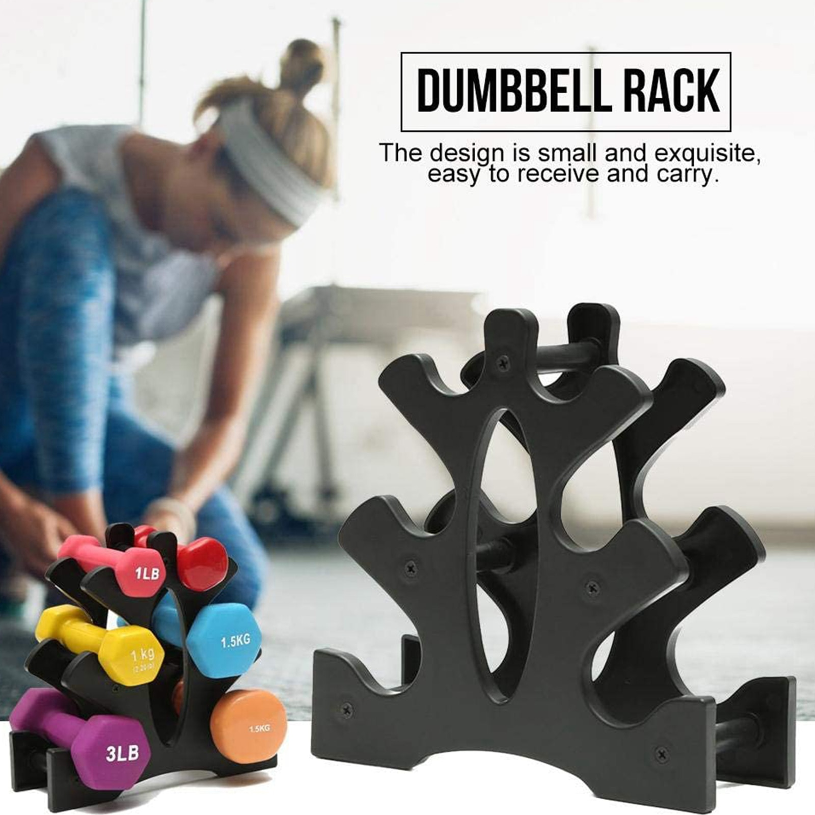 Duurzaam Halterhouders Hand Gewichten Houder Verticale 6 Dumbbells Boom Stand