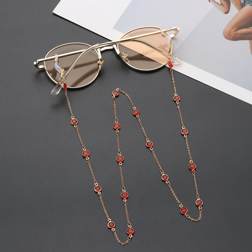 Crystal Kralen Bril Kettingen Vrouwen Mannen Mode Brillen Accessoires Antislip Zonnebril Ketting Koord Lanyard Strap 78Cm
