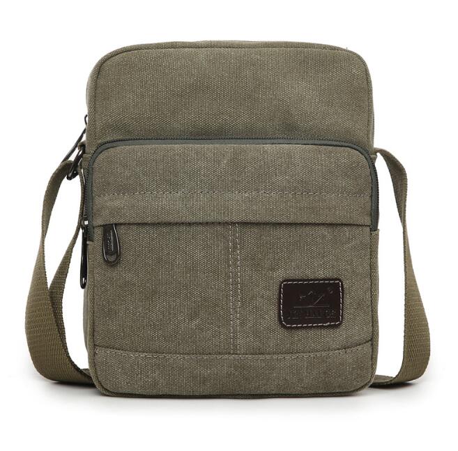 Bolso de mensajero multifuncional para hombre, maletín de lona,