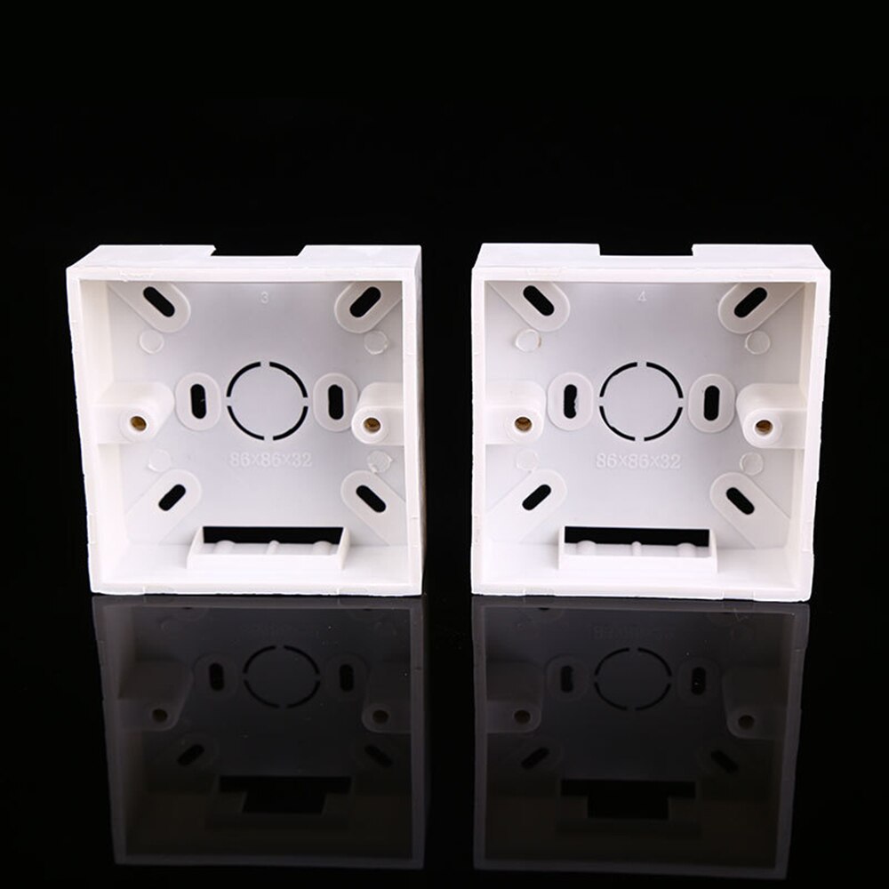 1PC PVC Plastic Wall Mounted Junction Box Home Improvement Flame Retardant Wall Switch Box Power Bottom External Mounting Box