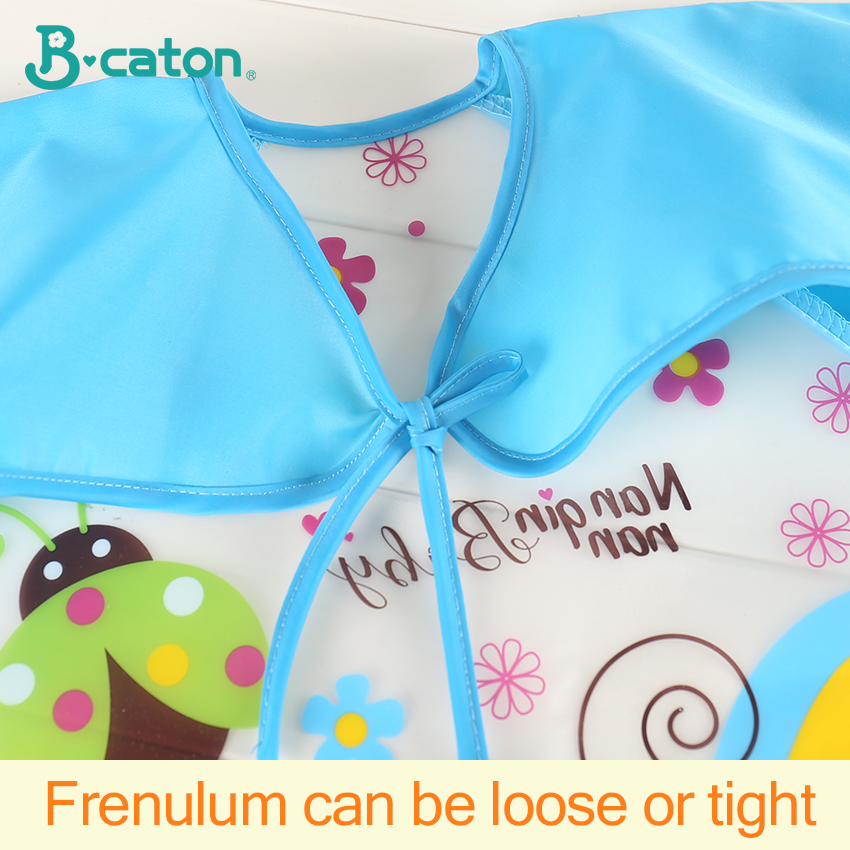 2 Stuks Baby Baby Slabbetjes Waterdicht Dineren Kleding Lange Mouw Schort Kinderen Voeden Kiel Burp Babykleertjes Reverse Dressing