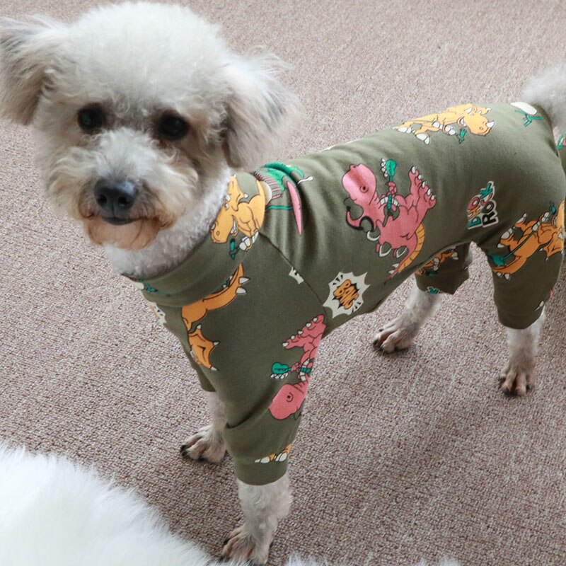 Combinaison pour chien, 100% coton, salopette imprimée, vêtements pour chiot, pyjama extensible pour petit chien, Chihuahua, sweat-shirt