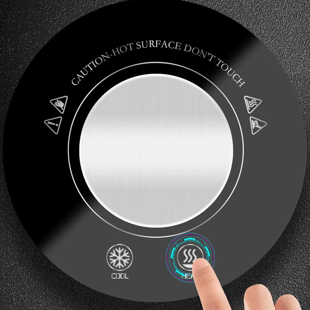 Taza de calefacción de refrigeración de café 10W 59 ℉-131 ℉ calentador eléctrico inteligente de enfriamiento rápido para mesa de oficina taza de té de cerveza placa de calentamiento