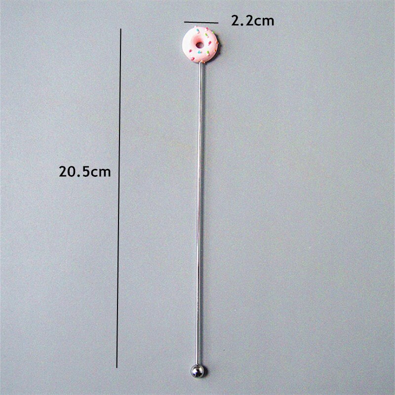 donut fork spoon coffee blender household kitchen stainless steel fork spoon tool kitchen accessories supplies: Pink blender