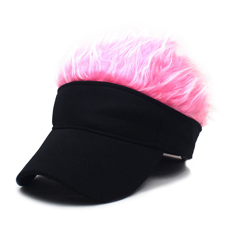 Gorra de béisbol con pelos con púas, peluca, sombrero de béisbol con pelucas con púas, sombrilla concisa informal para hombres y mujeres, visera ajustable, 2022: Albaricoque