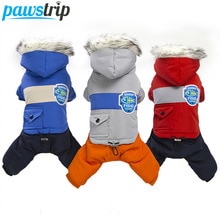 Pawtira roupas de inverno para cachorro, roupa para cachorro com capuz, casaco quente de cachorro com gola de pele, vestuário para animal de estimação