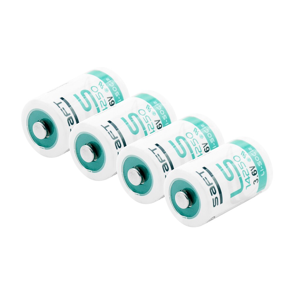 4 stk 3.6v 14250 li- socl 2 1/2 aa 1200 mah batterier for saft ls -14250 sonnenschein sl -350/ s sl -750/ s maxell  er3s- tc  er3s