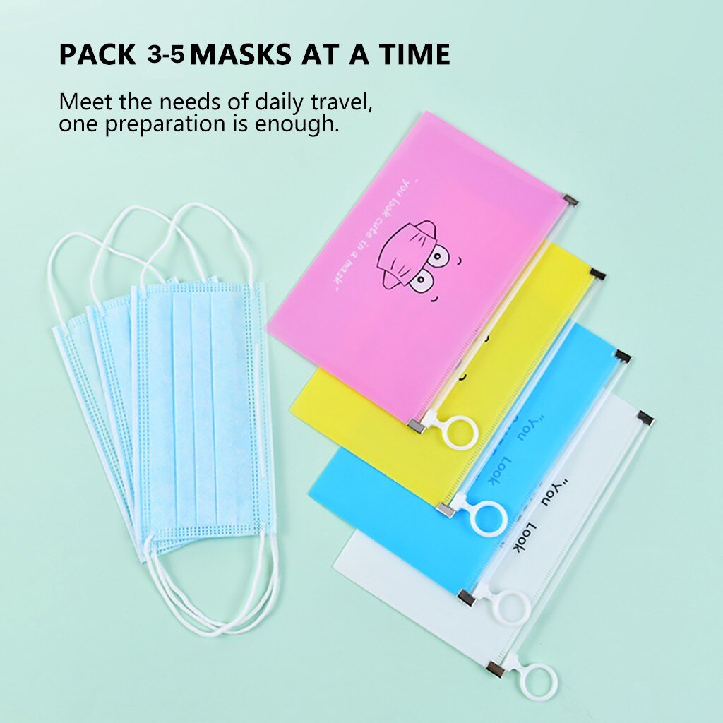 8pc Maske Abdeckung Tasche Tragbare Gesichtsmaske Halfter Mund Maske Lagerung Kasten fallen Sparen Maske Boxen Kosmetik Taschen mascarillas