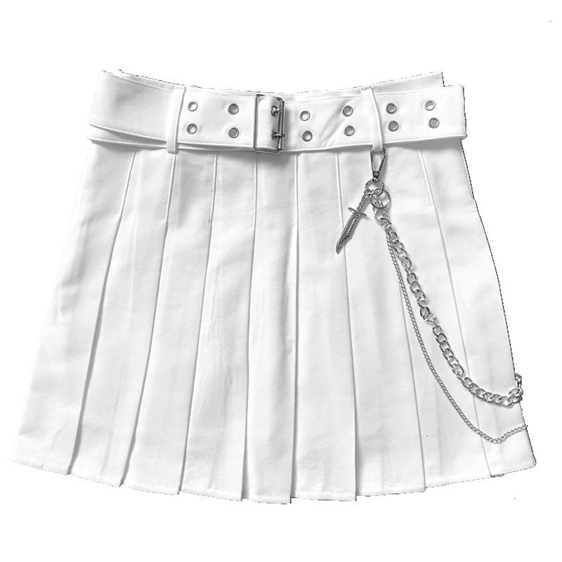 School Dresses Japanese Short Skirt Cosplay Anime Pleated Skirt Jk Uniforms Sailor Suit Short Skirts School Girl suit: color1 with belt / L