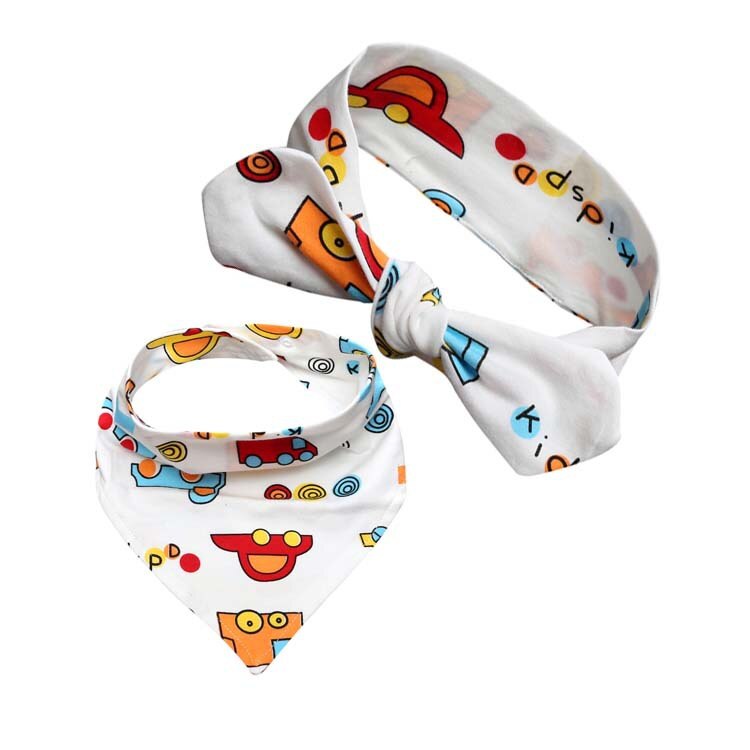 2 Stuk/0-2Years/Babyvoeding Items Dingen Voor Jongens Meisjes Katoen Slabbetjes + Hoofdband Goedkope Spullen Voor Pasgeborenen accessoires Set BC1674-1: I