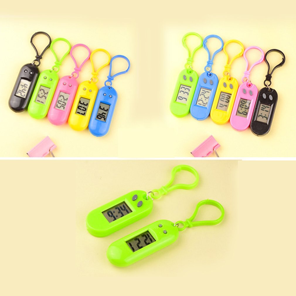 1pcs Multifunctional Toy Watch Keychain Backpack Pocket Watch Electronic Watch Led Test Watch Random Color