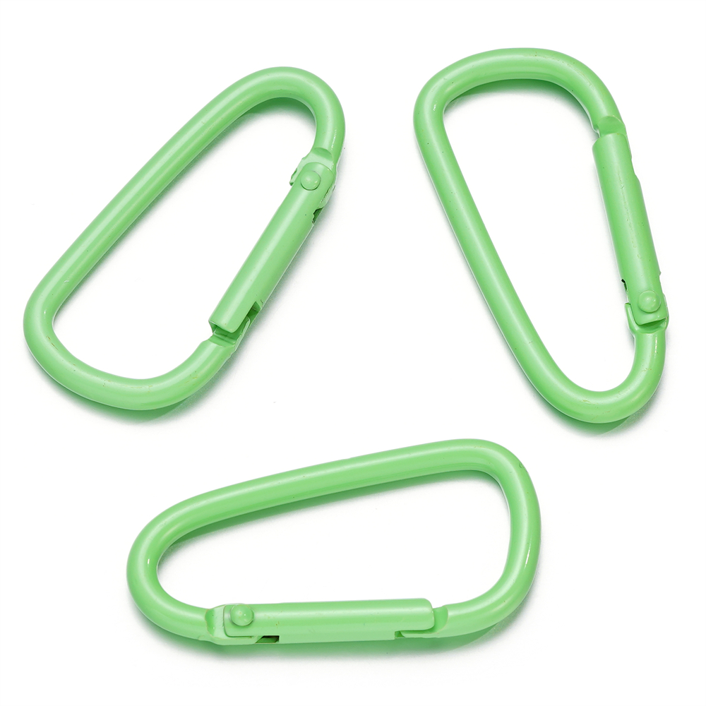 5 pçs/lote 46x23mm D Mosquetão Gancho Liga Colorida Chaveiro Snap Clip Ganchos Para Fazer Jóias Chaveiro Conector DIY Descobertas: YELLOW