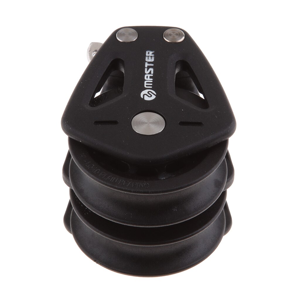 Marine Sailboat Double Pulley Block 35mm Swivel Heavy Duty Rigging Wheel