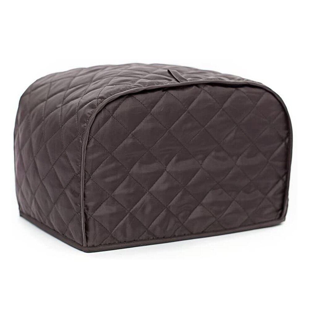 Machine à pain grille-pain couverture Anti-poussière grille-pain couverture pour deux tranches grille-pain Anti empreinte digitale housse de protection: Brown