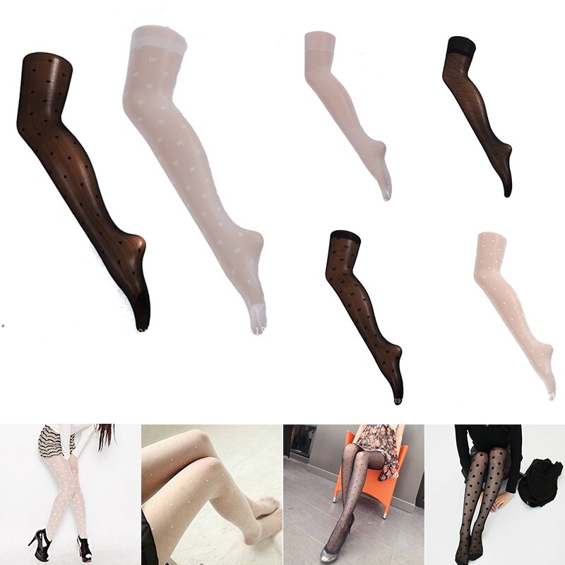 Vrouwen Panty Klassieke Kleine Polka Dot Zijden Kousen Dunne Dames Vintage Faux Tattoo Kousen Panty Vrouwelijke Kousen