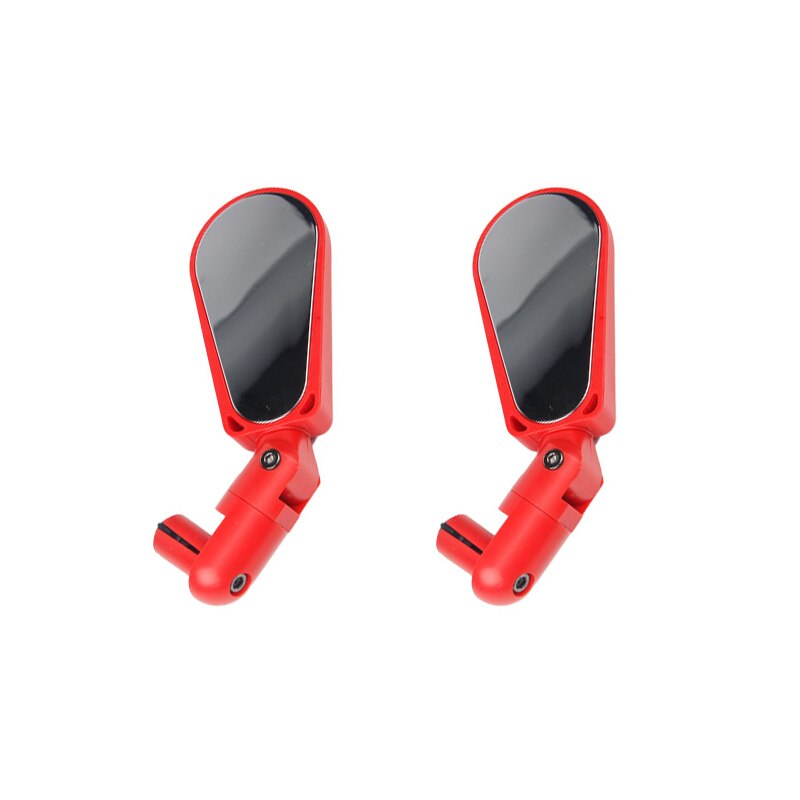 Road MTB Bike Mirror With Light Flexible Bicycle Handlebar Rearview Mirror Cycling Safety Rear View Mirror Bicycle Accessories: Red 1 Pair