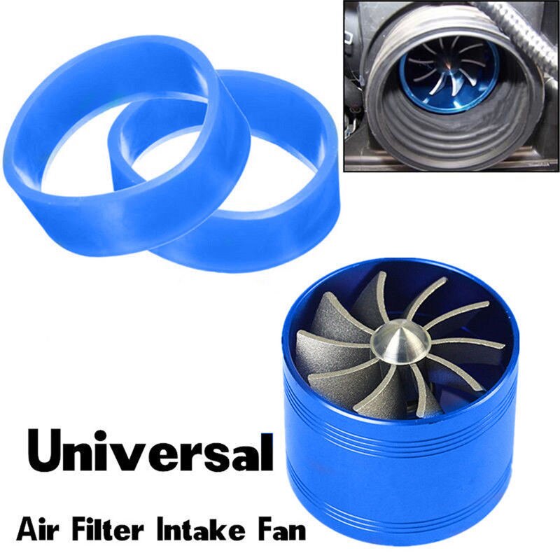 F1-Z Universal Single-Sided Turbine Engine Intake Turbocharger Intake Fuel Throttle Power Accessories Blue