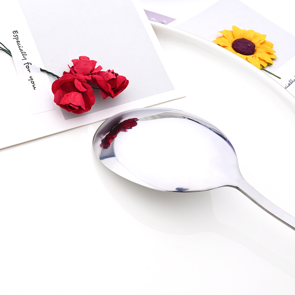 5Pcs Silver Dinnerware Set Stainless Steel Cutlery Service Utensils Buffet Catering Cake Spatula Service Spoon Fork Flatware Set