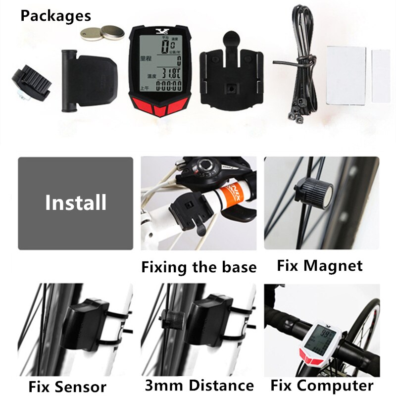 Mtb Road Mountainbike Snelheidsmeter Computer Fiets Gps Cadence Sensor Draadloze Snelheid Power Meter Fietsen Cycle Accessoires