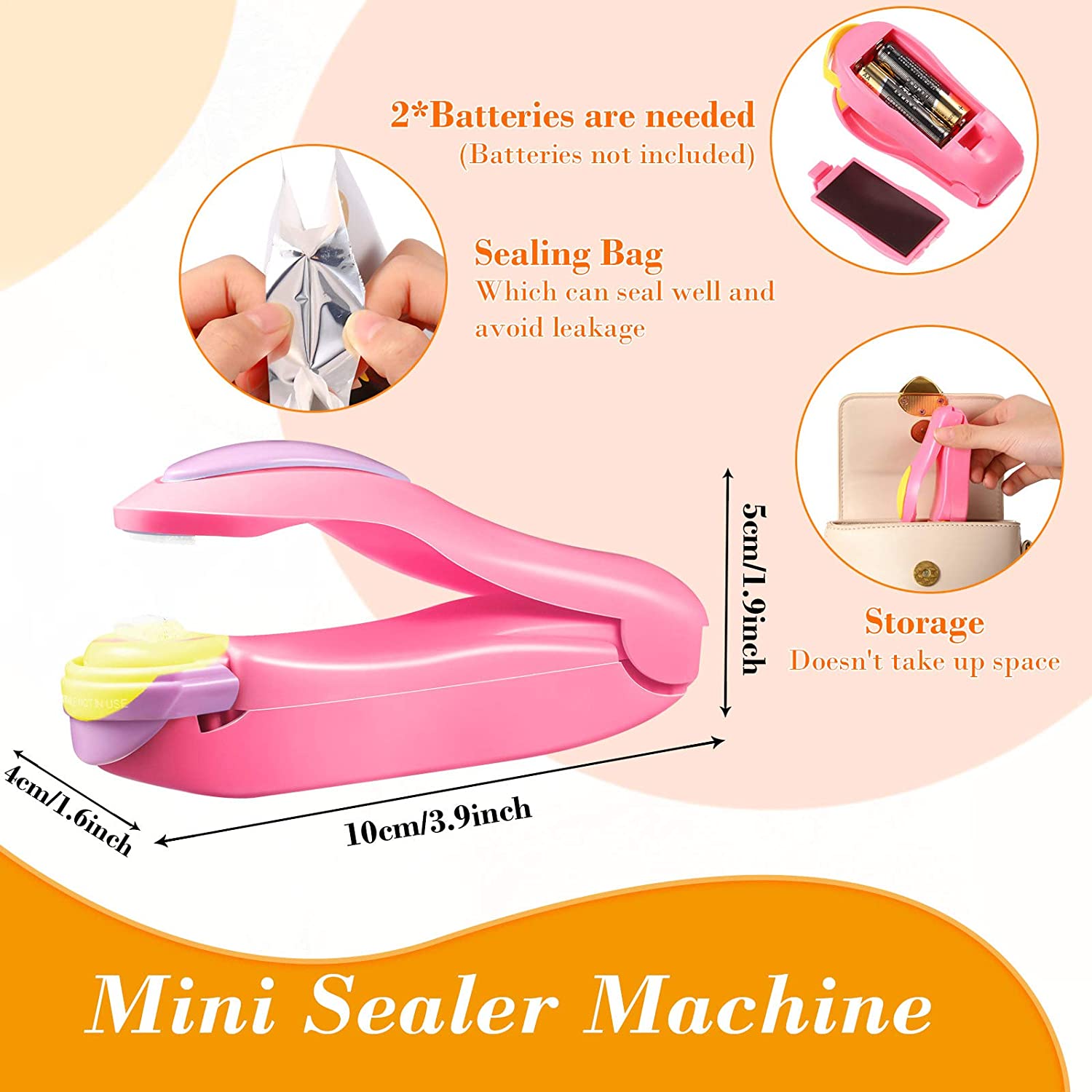Mini Heat Sealing Machine Sealer Portable Plastic Bags Clip Heat Sealing Tools Food Packaging Storage Supplies Kitchen Utensils