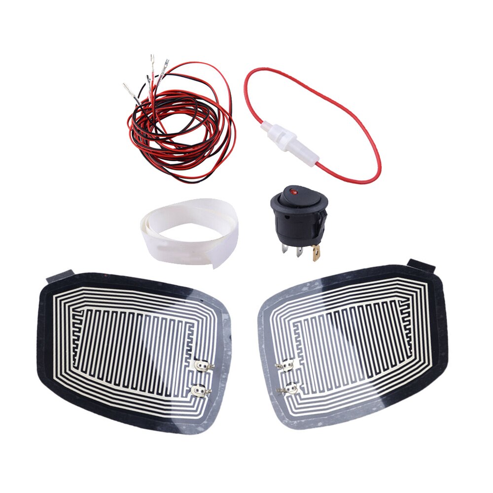 Glass Rearview Heating Mirror Defogger Pad Demister Plastic&Metal Universal